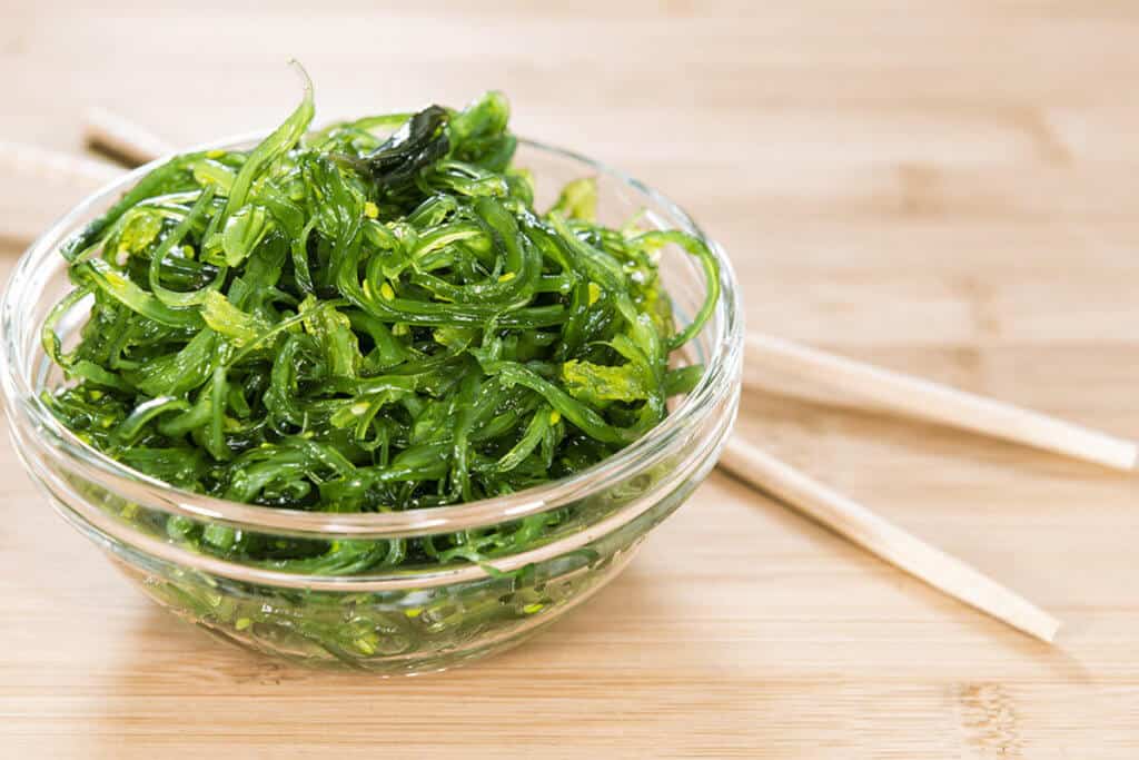 seaweed salad in a bowl