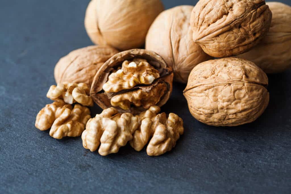 walnuts on a table