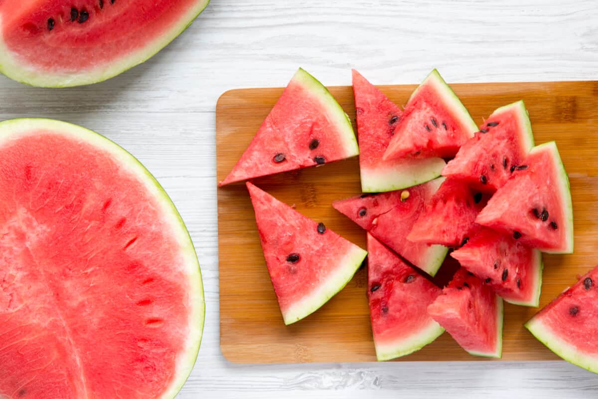 hydration watermelon cut up into slices