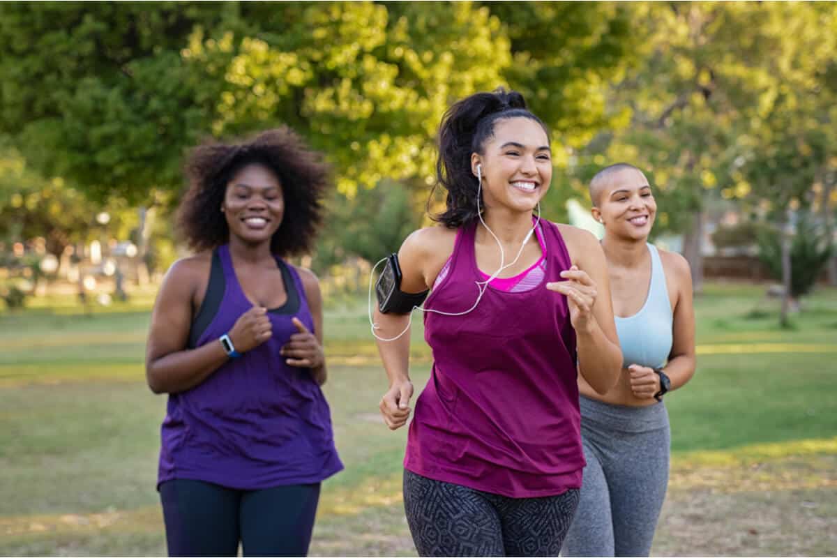 3 women exercising 