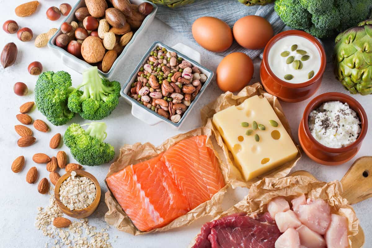 best protein sources mix of plant and animal protein on table