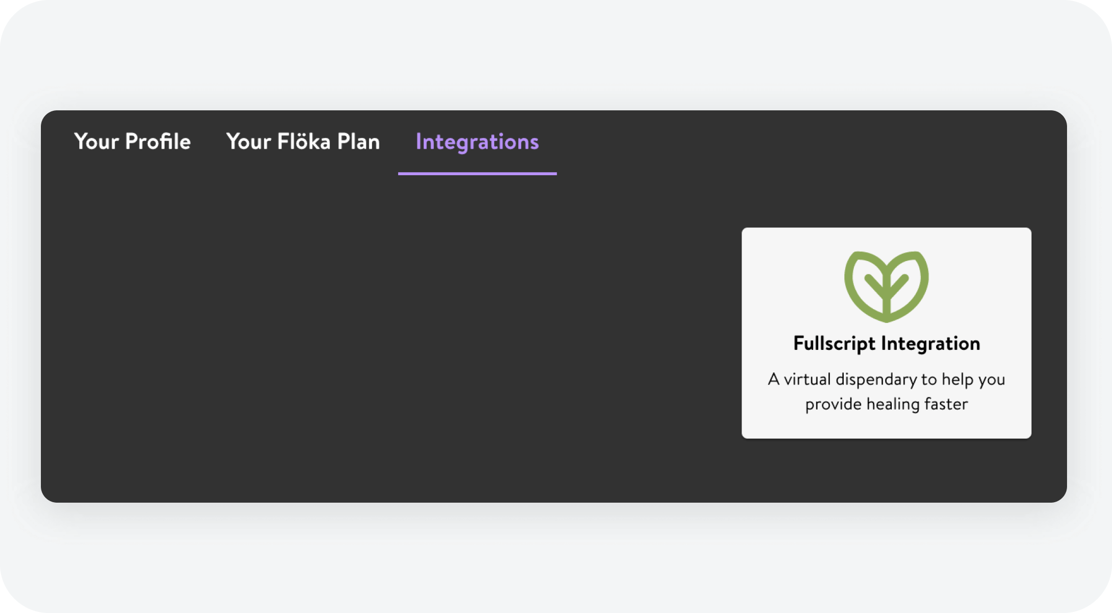 integrations partner screenshot of integrations in Flöka account settings