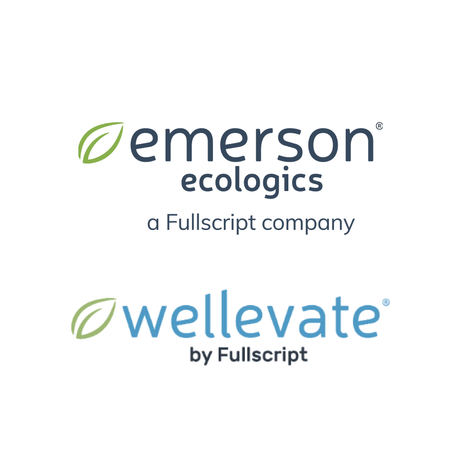 emerson ecologics and wellevate company logos