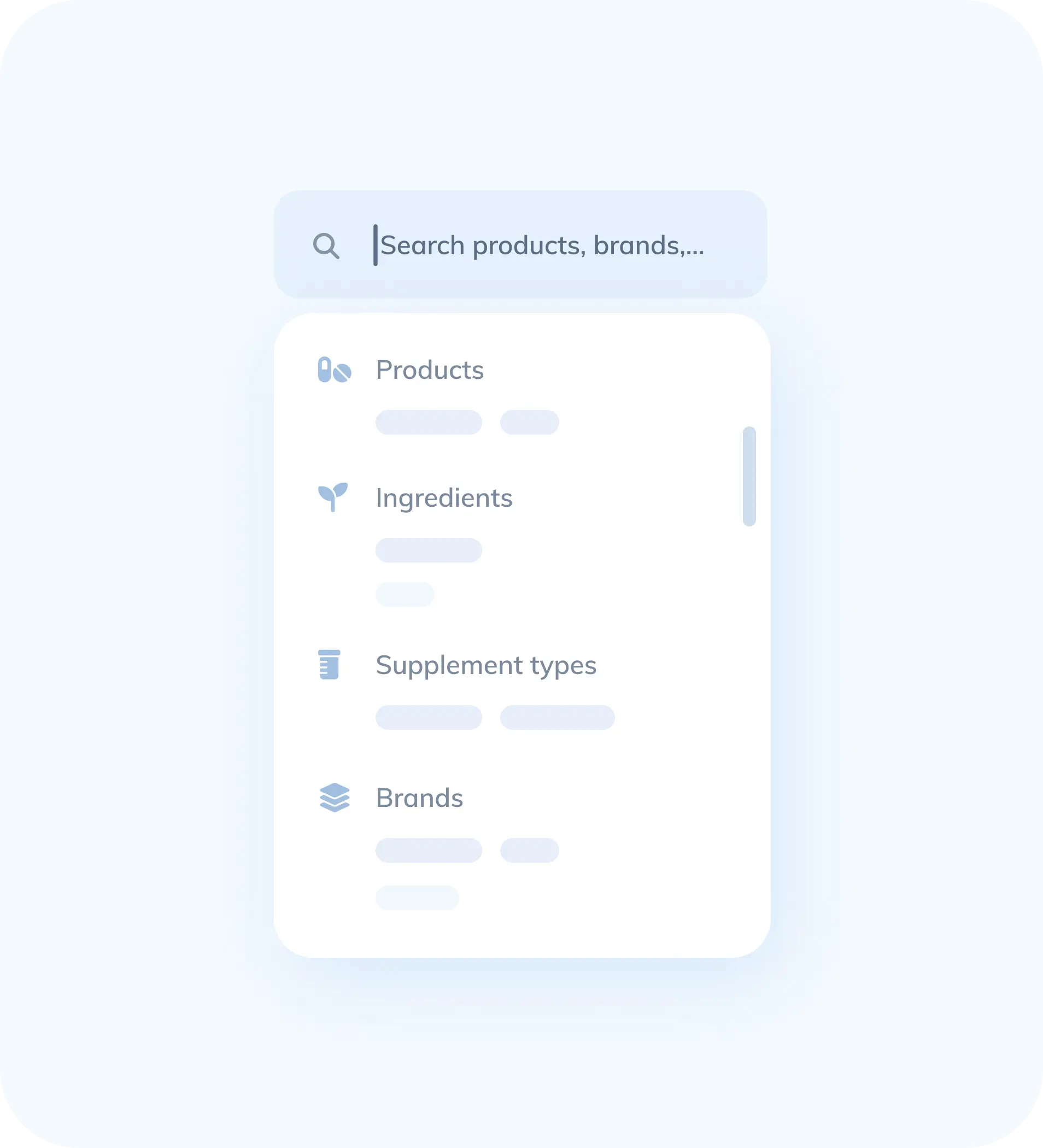 Search Fullscript for products, supplement brands, and more